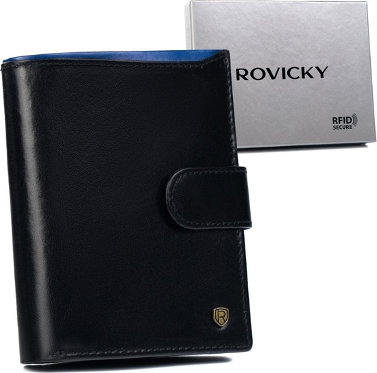 Изображение Rovicky Skórzany Portfel Mski Na Karty Z Systemem Rfid Protect