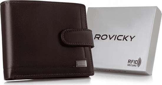 Picture of Rovicky Skórzany portfel mski z systemem RFID zamykany na zatrzask - Rovicky NoSize