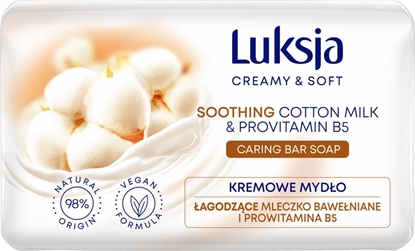 Picture of Sarantis Luksja Creamy & Soft agodzce Kremowe Mydo w kostce Mleczko Baweniane & Prowitamina B5 90g