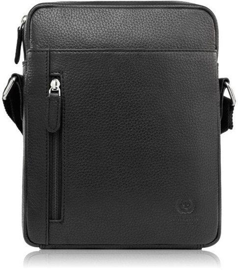 Picture of Saszetka mska skórzana na rami czarna Paolo Peruzzi T-119-BL