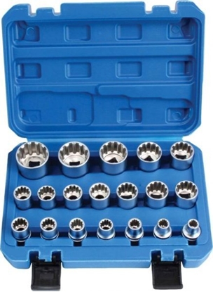 Picture of SATA SATRA SOCKET SET 12-ANGLE. VARIO-PLUS 1/2" 19 pcs.