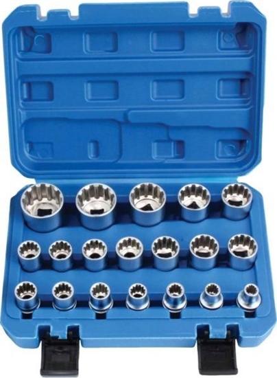 Picture of SATA SATRA SOCKET SET 12-ANGLE. VARIO-PLUS 1/2" 19 pcs.