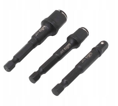 Attēls no SATRA ZESTAW ADAPTERÓW DO BITÓW I NASADEK 1/4"  3/8"  1/2"