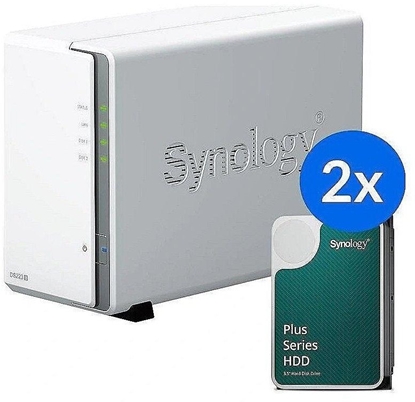 Attēls no Serwer Synology Synology DS223j /8T | 2-zatokowy serwer NAS w zestawie z dyskami o cznej pojemnoci 8TB, Tower