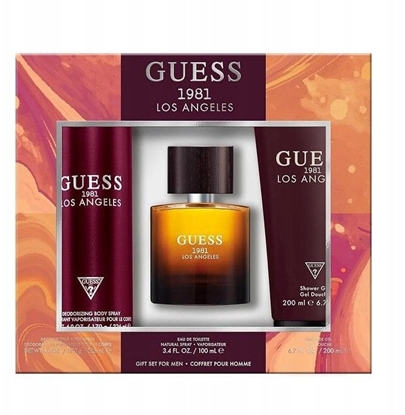 Picture of SET GUESS 1981 Los Angeles EDT spray 100ml + SHOWER GEL 200ml + DEO spray 226ml