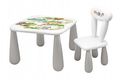 Picture of SET LUNA LENA FERAJNA STOLIK DLA DZIECI + KRZESEKO BIAO/SZARY 5903067008482