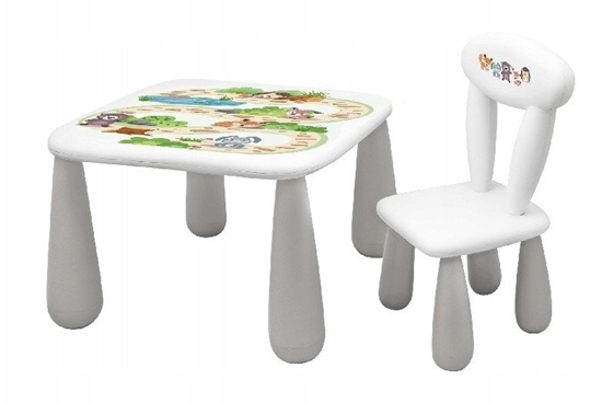 Picture of SET LUNA LENA FERAJNA STOLIK DLA DZIECI + KRZESEKO BIAO/SZARY 5903067008482