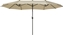 Attēls no Shumee Duy parasol ogrodowy 270 x 460 cm beowoszary SIBILLA