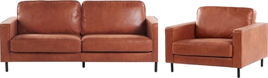 Изображение Shumee Komplet wypoczynkowy 4-osobowy zoty brz SAVALEN