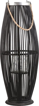 Изображение Shumee Lampion drewniany 72 cm czarny TAHITI