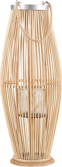 Изображение Shumee Lampion drewniany 72 cm naturalny TAHITI