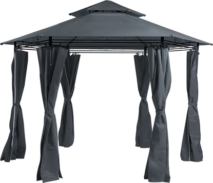 Attēls no Shumee Pawilon ogrodowy 350 cm ciemnoszary PORTEL