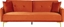 Picture of Shumee Sofa rozkadana welurowa pomaraczowa LUCAN