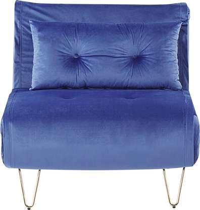 Изображение Shumee Sofa welurowa rozkadana granatowa VESTFOLD