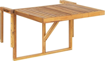 Attēls no Shumee Stolik balkonowy wiszcy akacjowy 60 x 40 cm jasne drewno UDINE