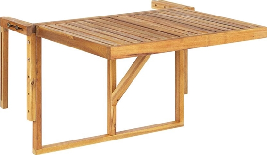 Picture of Shumee Stolik balkonowy wiszcy akacjowy 60 x 40 cm jasne drewno UDINE