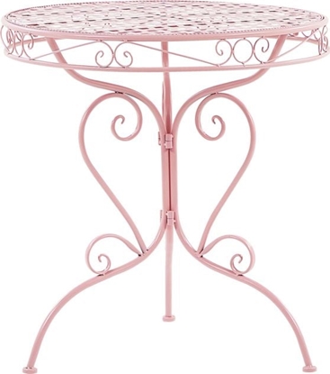 Attēls no Shumee Stolik ogrodowy metalowy róowy ALBINIA