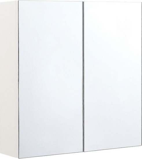 Изображение Shumee Szafka azienkowa wiszca z lustrem 60x60 cm Navarra