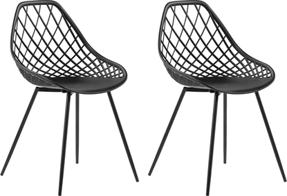 Изображение Shumee Zestaw 2 krzese do jadalni czarny CANTON