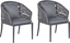 Изображение Shumee Zestaw 2 krzese ogrodowych szary LIPARI