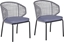 Picture of Shumee Zestaw 2 krzese ogrodowych szary PALMI
