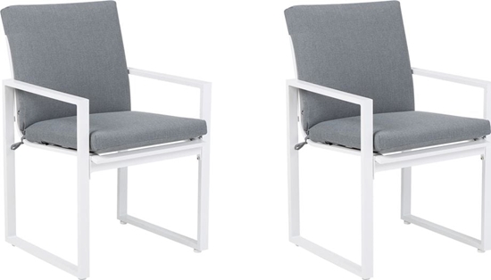 Изображение Shumee Zestaw 2 krzese ogrodowych szary PANCOLE