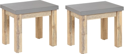 Изображение Shumee Zestaw 2 stoków ogrodowych szary OSTUNI