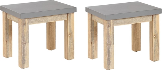 Изображение Shumee Zestaw 2 stoków ogrodowych szary OSTUNI