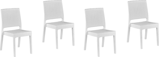 Picture of Shumee Zestaw 4 krzese ogrodowych biay FOSSANO