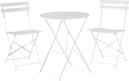 Attēls no Shumee Zestaw mebli balkonowych metalowy biay FIORI