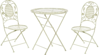 Attēls no Shumee Zestaw mebli balkonowych metalowy zielony BIVIO