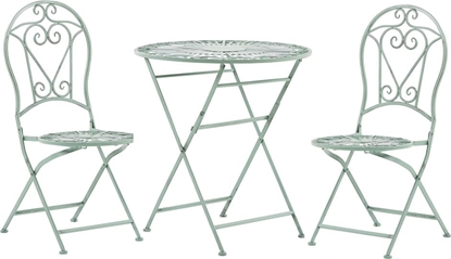 Attēls no Shumee Zestaw mebli balkonowych metalowy zielony TRENTO