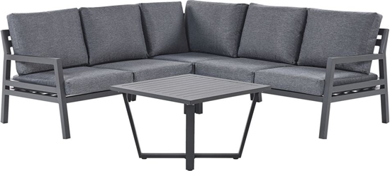 Picture of Shumee Zestaw ogrodowy 5-osobowy ciemnoszary VIZZINI