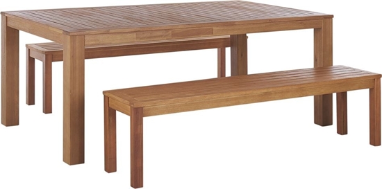 Picture of Shumee Zestaw ogrodowy eukaliptusowy stó i awki naturalny MONSANO