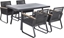 Attēls no Shumee Zestaw ogrodowy metalowy stó i 4 krzesa czarny CANETTO