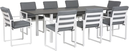 Attēls no Shumee Zestaw ogrodowy stó i 8 krzese szary PANCOLE