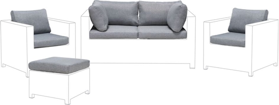 Picture of Shumee Zestaw poszewek na poduszki ogrodowe szary MILANO