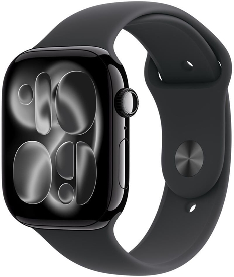 Изображение Smartwatch Apple Watch 11 GPS 46mm Jet Black Alu Sport Band M/L Czarny  (MEUX4WF/A)