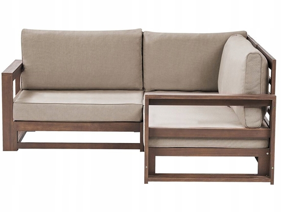 Picture of Sofa ogrodowa TIMOR Drewno akacjowe (certyfikat FSC®) Ciemne drewno Uniwersalny 2-osobowa