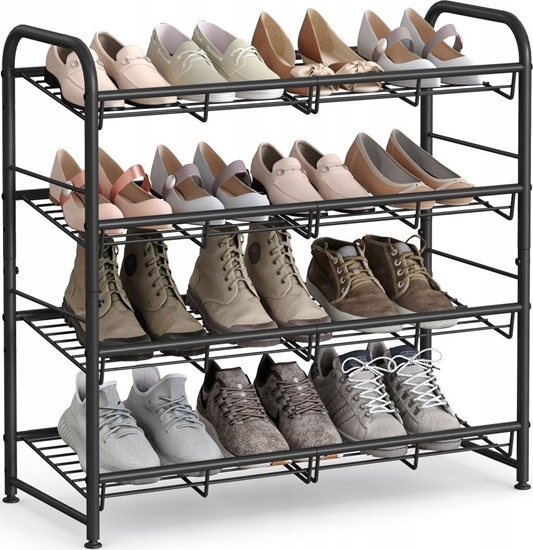 Picture of Songmics 4-poziomowy stojak na buty, organizator do przechowywania buta, trzymaj do 16 par, stal, 68,5 x 27,5 x 65 cm, dla wysokich obcas