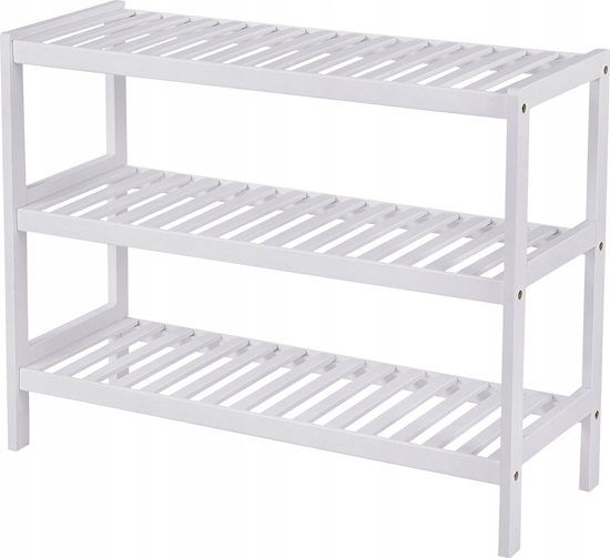 Picture of Songmics Bambusowy Stojak Na Buty, 3-poziomowa Póka Do Przechowywania, 70 X 26 X 55 Cm (Szer. X G. X Wys.), Idealny Do Przedpokoju, az