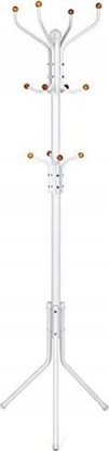 Picture of Songmics Metalowy stojak na ubrania, wieszak na torebk kapelusze, 182 cm Wysoki, kremowa biaa/ koci soniowej