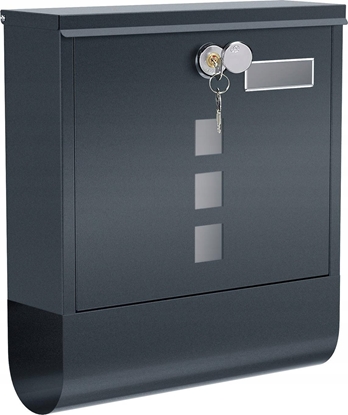 Picture of Songmics Skrzynka pocztowa, pudeko na listy do ciany, zamek z miedzianym rdzeniem, uchwyt na gazet, okna przegldania i tabliczk znam