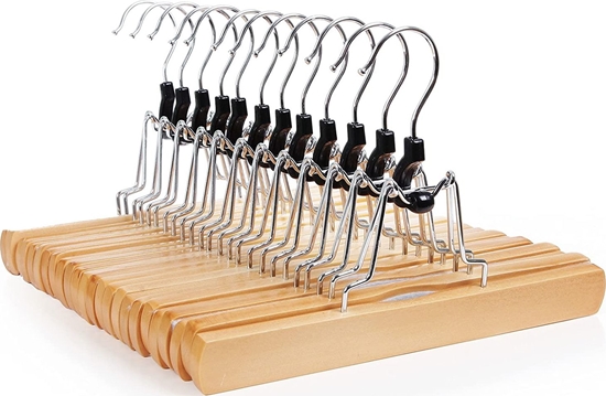 Picture of Songmics Zestaw 12 szt. drewnianych wieszaków na ubrania