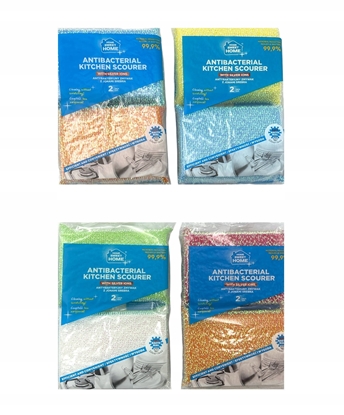 Picture of Spontex HSH Zmywak Antybakteryjny Kitchen Scourer Z Jonami Srebra 2szt 700000004...