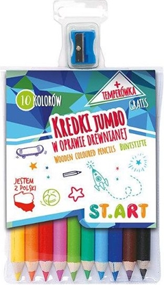 Изображение St. Majewski Kredki Drewniane Temperówka 10 Kolorów