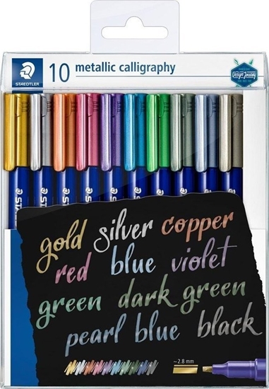 Изображение Staedtler Pisak metaliczny do kaligrafii 2.8mm 10 kolorów