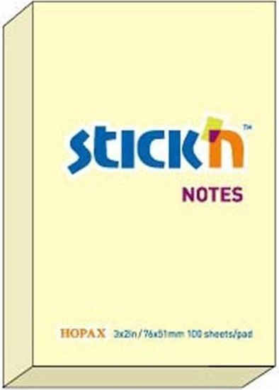 Изображение Stickn Notes samoprzylepny óty pastelowy 76x51mm (205549)