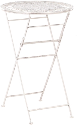 Picture of Stolik ogrodowy barowy TRIESTE 60 cm 60 cm Metal Jasnobeowy