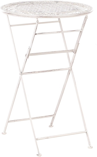 Picture of Stolik ogrodowy barowy TRIESTE 60 cm 60 cm Metal Jasnobeowy